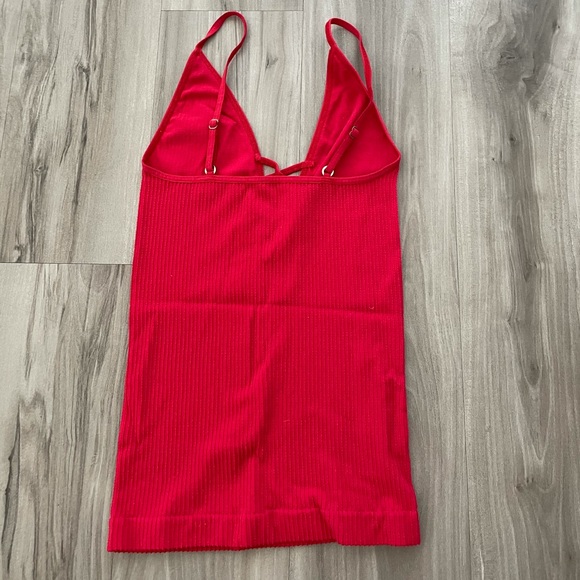 FREE PEOPLE RED CAMI TANK TOP - Picture 4 of 6